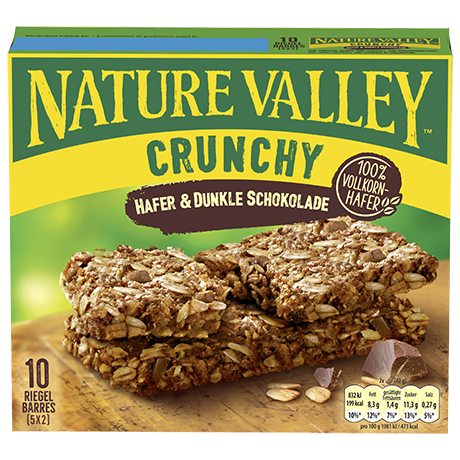 Nature Valley Crunchy Oats and Dark Chocolate bars package