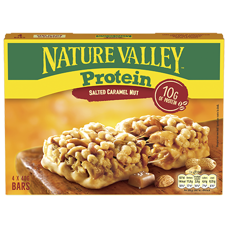 Nature Valley Proteinriegel Salted Caramel Nut package