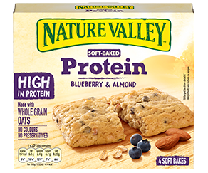 Nature Valley Soft Baked Proteinriegel mit Blaubeeren und Mandeln